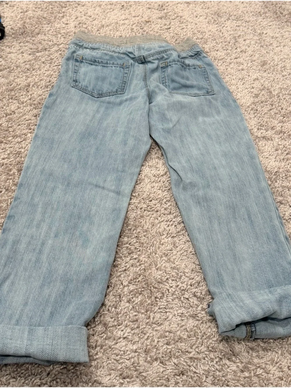 Old Navy Light Blue Kids Drawstring Waist Boyfriend Jeans